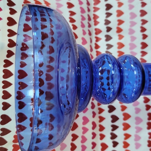 VINTAGE Roselli Cobalt blown glass floating candle holder - Picture 2 of 4